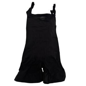 Skims Square Neck Black Onyx Mid Thigh Bodysuit Size Medium NWOT